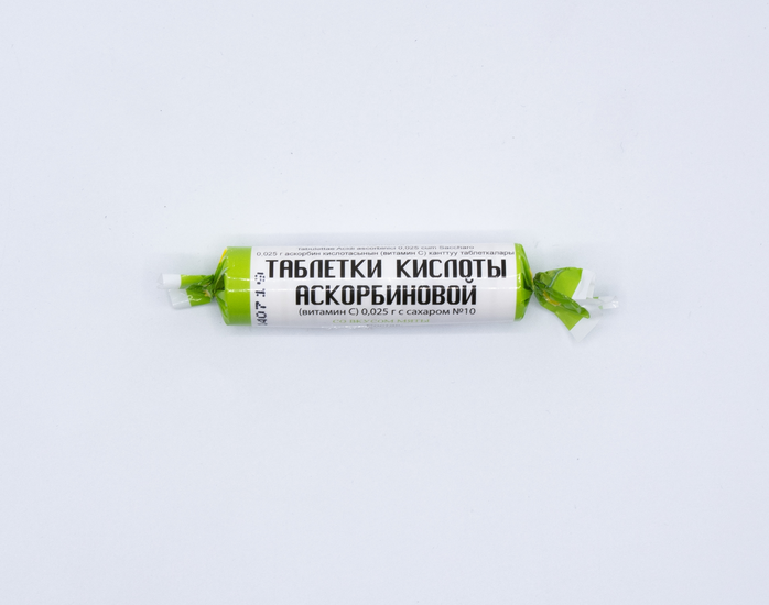 Биовит - Таблетки кислоты аскорбиновой (0.025 г с сахаром)